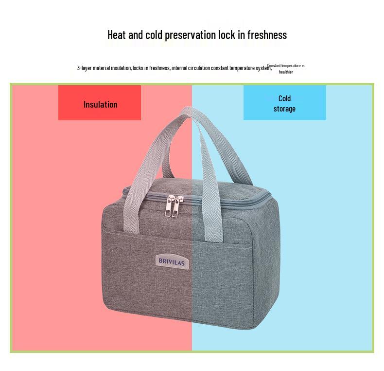 Cationic Insulated Large Capacity Lunch Handbag