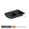 Black Melamine Dipping & Snack Dish with 2-3 Compartments