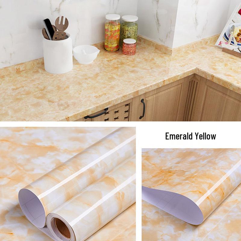 Oil-proof, Heat-resistant Waterproof Kitchen Countertop Self-adhesive Wallpaper