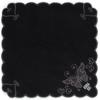 ANNA SUI Large Towel Handkerchief with Butterfly Tulle for (28cm) Appliqué (Black) Women, 109109-0004-04