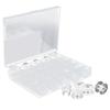 25pcs Sewing Machine Bobbins Plastic Transparent Simple Embroidery Bobbins with Storage Box for Home