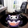 1pc Skelcat Office Round Area Rug, Indoor Mat Suitable For Office, Under Office Chairs Bedroom Living Room Home Decor, Room Deco