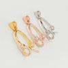 S925 Sterling Silver Safety Clip Pendant for Jade or Crystal