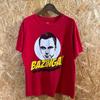[USED] The Big Bang Theory T-Shirt, Size M, Red, Sheldon Bazinga, Foreign Drama