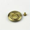 Brass Screwback Conchos Rivets Flower Star Decorative Buttons for Leather Craft Wallet Bag Saddle Belt Decor