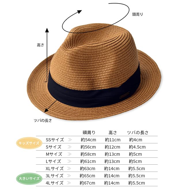 Nakota Mixed Paper and Large and Small Straw Foldable Panama Navy Hat, Men's, Women's, Kids', Sizes, Hat, Hat, Spring/Summer Hat, Fedora, Ribbon,