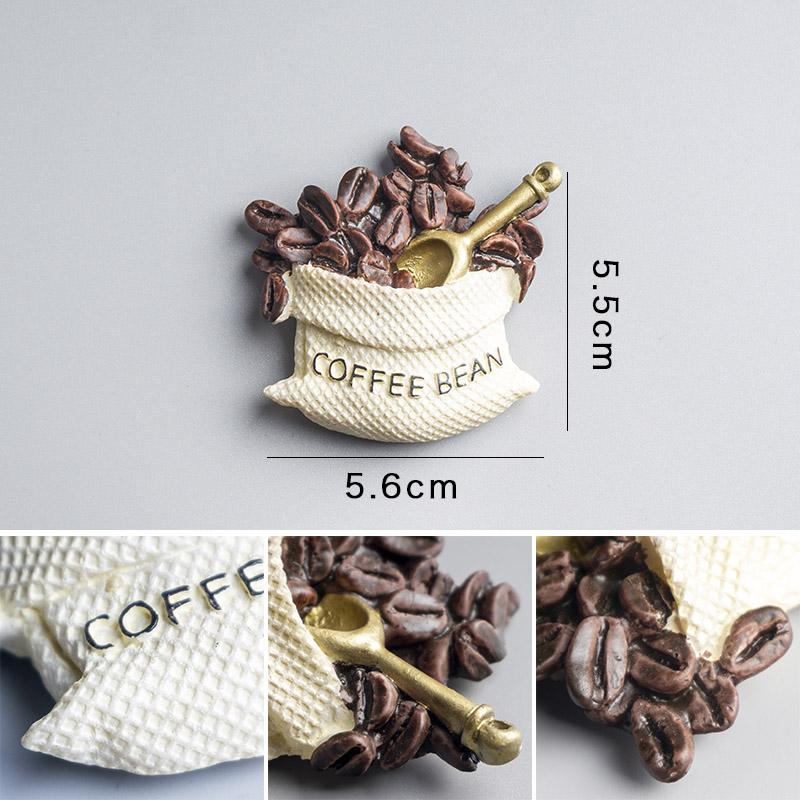 

Nordic ins украшение дома 3D еда макароны кофе холодильник паста магнитный Кофе торт чайник магнит на холодильник коллекция подарков