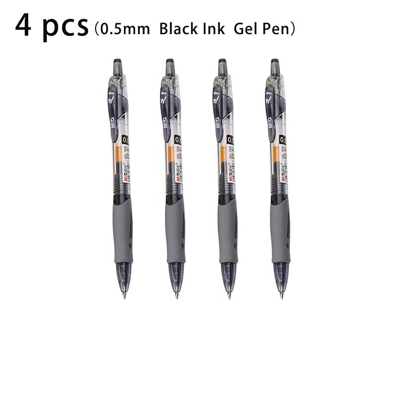 M&G 4pcs/8pcs 0.5mm Black Blue Dark Blue Red Ink Gel Pen Signing Pen School Supplies Office Supplies Stationery Gift
