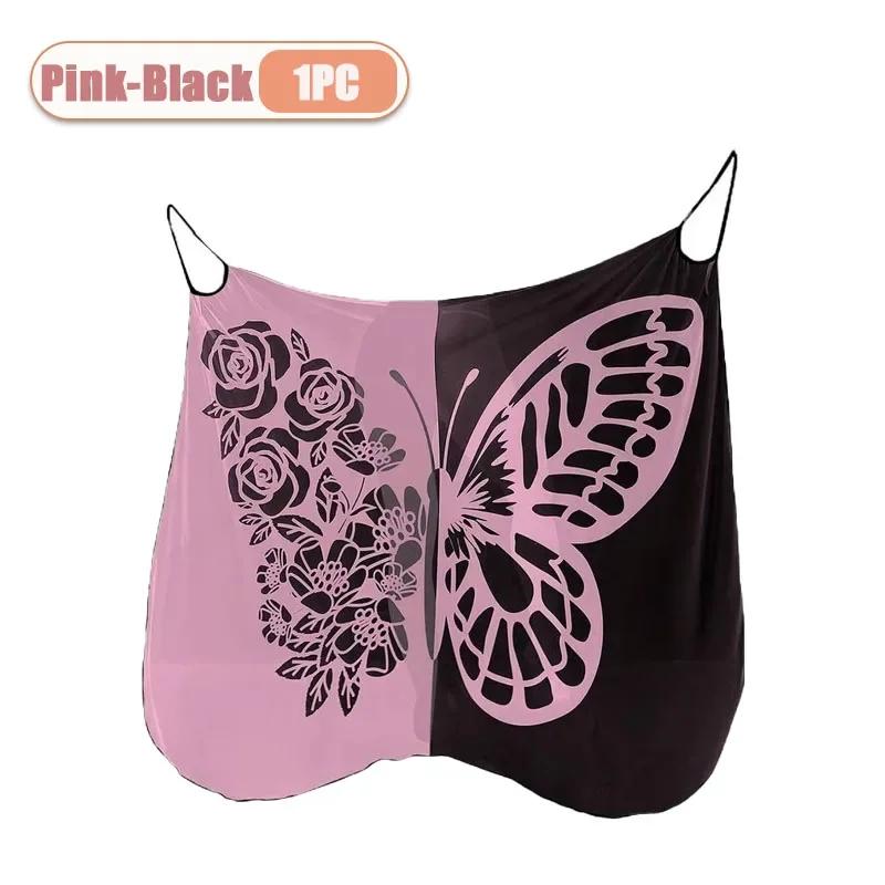 Butterfly Print Beach Dress Women One Piece Swimsuit Cover Up Summer Pool Party Lightweight Swimwear Sarong Quick Dry