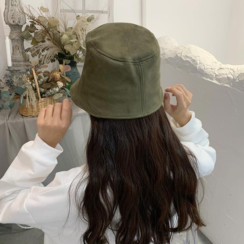 Hat for Women In Autumn and Winter Suede Fisherman Hat Solid Color Light Board Bucket Hat Men Trendy Outdoor Versatile Pot Hat Casual Versatile