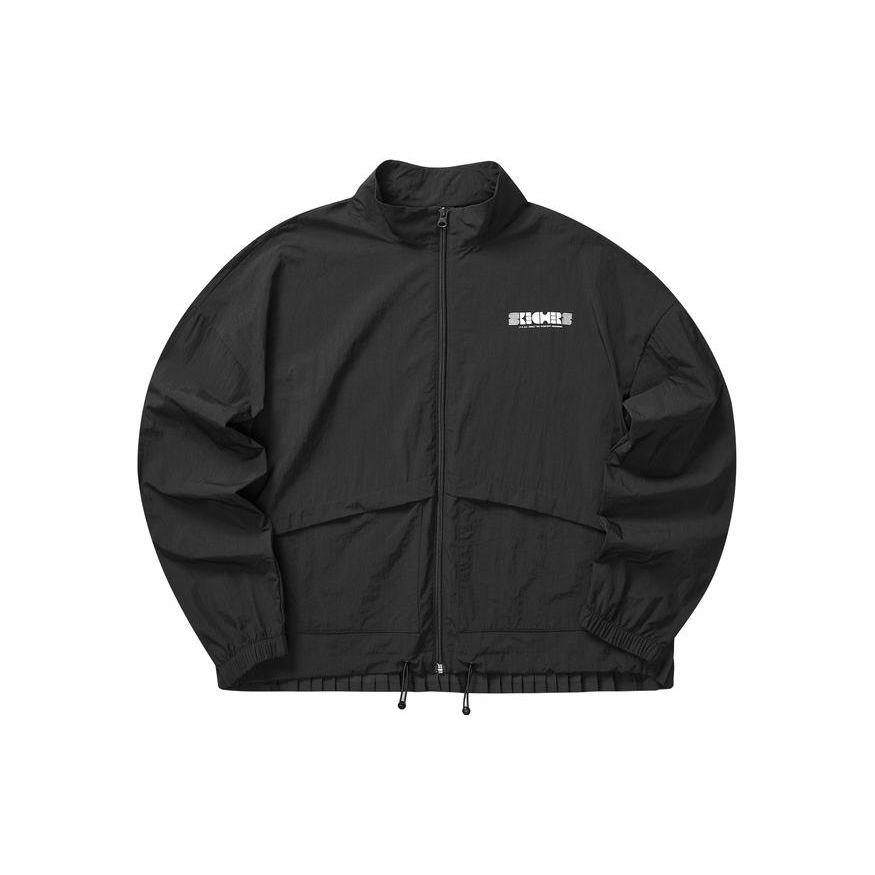 Skechers Letter Logo Print Zip High Neck Long Sleeve Casual Jacket Women jackets Black L223W074-0018 S