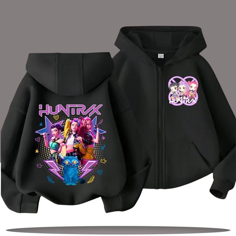 2026 New Boy Sweatshirt Zipper Hoody Baby Top Zip Up Sweatshirts Saja Boys Kpop Demon Hunters Hoodie Children Clothes Kid Girl