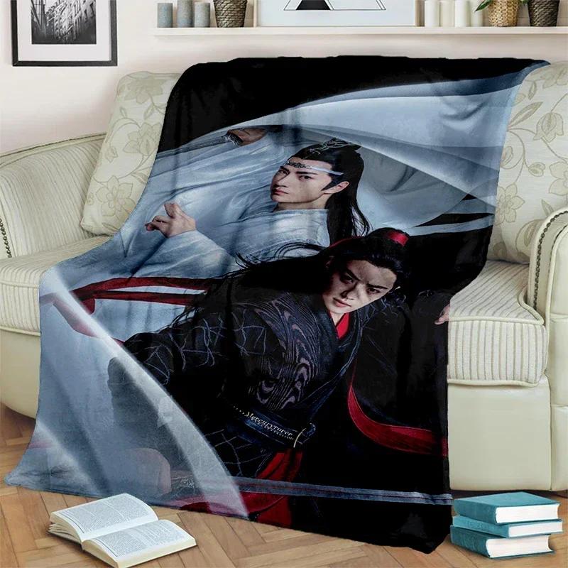 Drama The Untamed xiao zhan wang yi bo Weiche Überwurfdecke, Überwurfdecke, weiche Cartoon-bedruckte Tagesdecke, Tagesdecke, Sofa-Geschenk