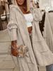 Women's Long Hooded Cardigan with Pockets, Women's Outerwear with Hood, Women's Medium To Long Outerwear, Casual Jacket