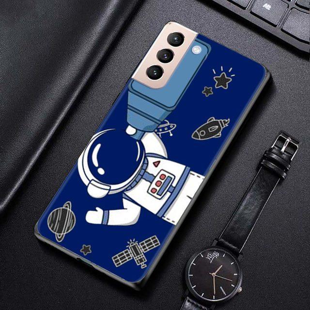 

Милый чехол с изображением астронавта для Samsung Galaxy S21 S20 Ultra S10 Plus Lite S21 S20 Fe 5g S10e S9 S8 S7 Edge Shell Fundas For Samsung S8 Plus