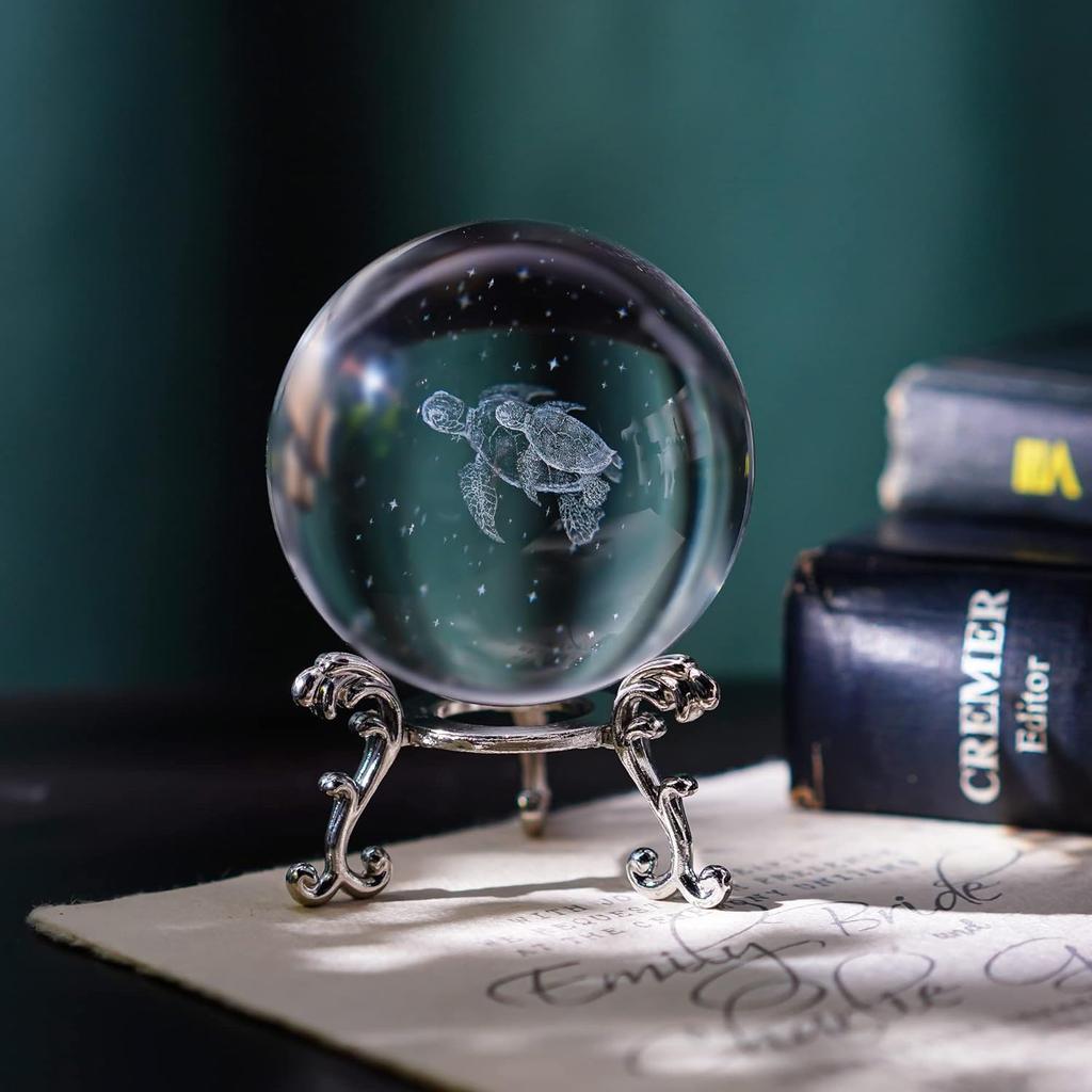 60mm Clear Crystal Ball with Stand Handcrafted Photography Prop for Magical Shots Elegant Home & Party Decor Gift for Women