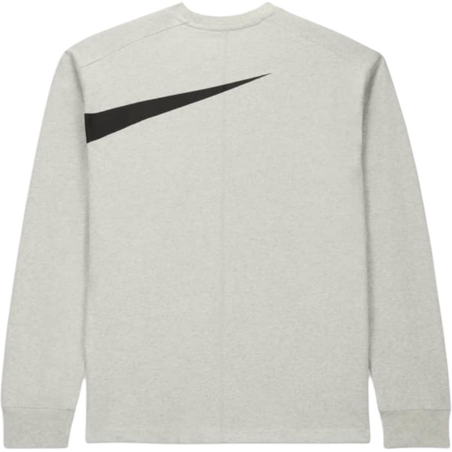 Nike ISPA Letter Print Volný střih mikina s dlouhým rukávem a dlouhým rukávem Unisex topy Tmavě-blátivá-šedá FJ7375-053