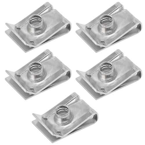 

EsiFare 5-Piece U-Shaped Clamps, Clip Nuts, M6 Grip Screws, Durable, Multifunctional, Easy Installation, Wear-Resistant, Anti-Corrosion, Stainless Ste