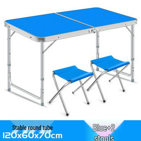 Portable Aluminum Alloy Folding Table and Chair Set for Outdoor Camping and Street Stalls