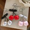 Faux Leather Cherry Keychain Fruit Charm Keyring Pendant Jewelry For Girl Women Gift Bag Decoration