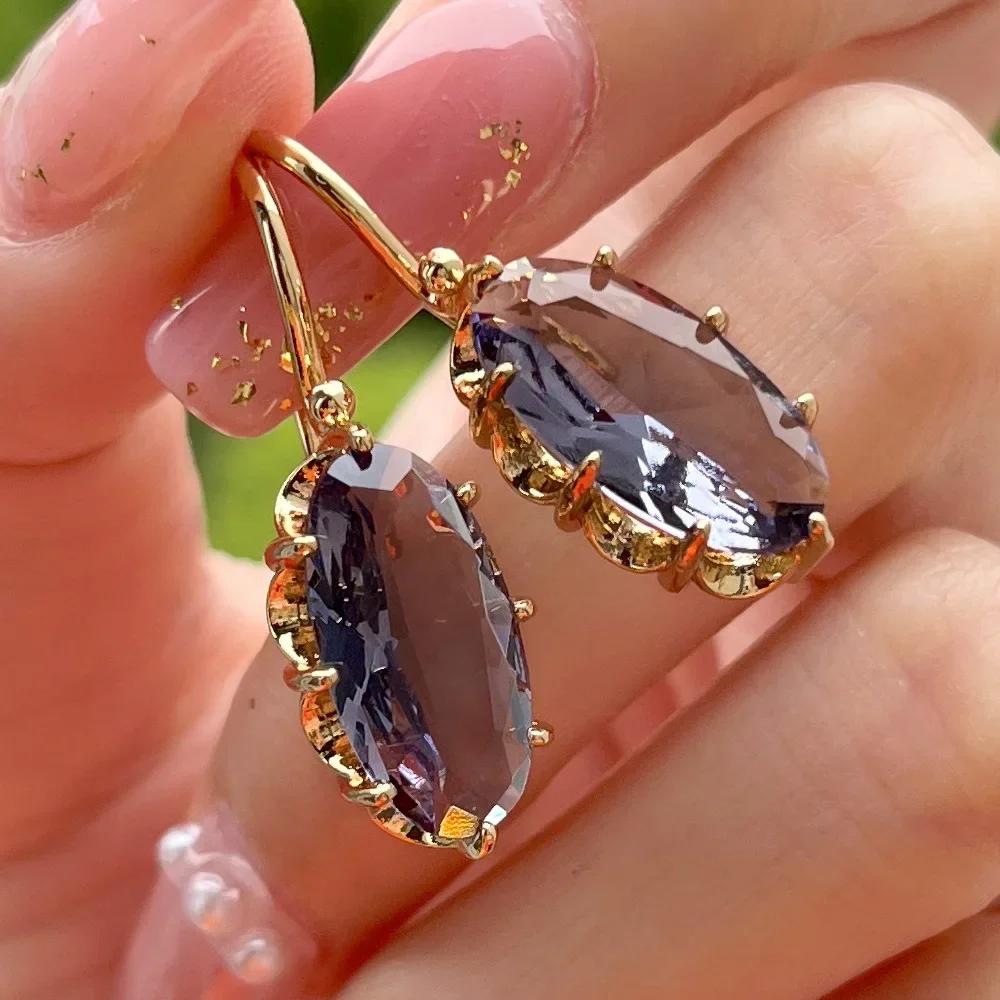 2026 New Colorful Crystal Zircon Bridal Earrings, European and American Personalized Fashion Trend, High End Jewelry