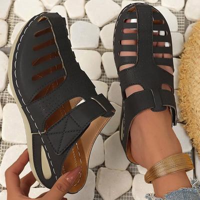 Fashion Women's Sandals Roman Summer Shoes Women Heels Sandals Slip On Platform Sandalias Mujer Wedge Heeled Slippers Summer Footwear