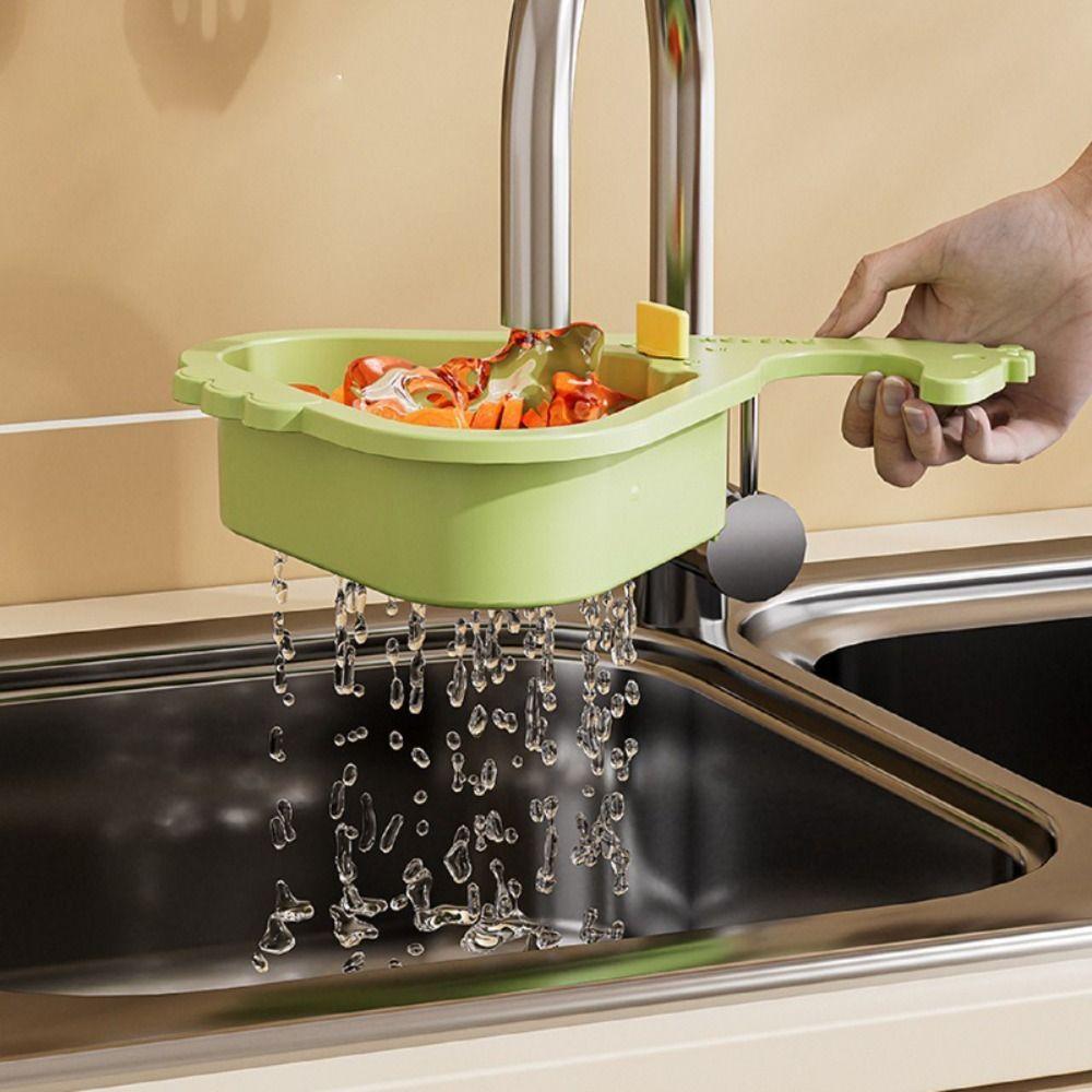 2pcs Triangular Sink Drain Basket Creative Plastic Water Filter Rack  Household