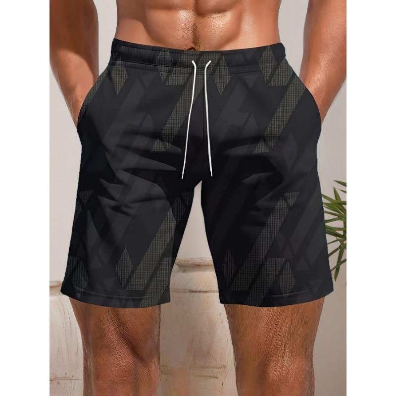 Summer Men's Lightweight Breathable 3D Printed Beach Shorts Summer Casual Swimwear for Outdoor Activities