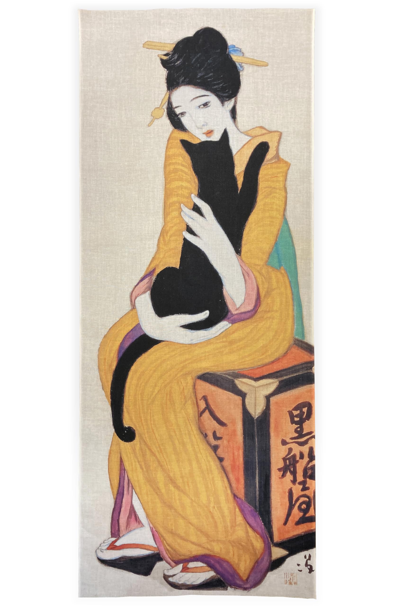 

Укиё-э полотенце для рук со всего мира, Такэхиса Юмэдзи, Курофунэя