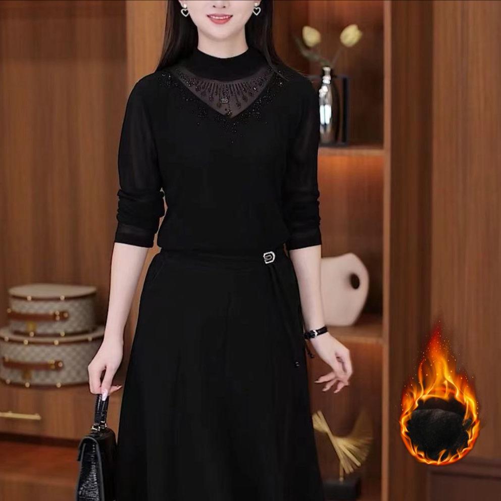 Half Turtleneck Base Shirt for Spring New Style Slim Fit Heavy Industry Ironing Long Sleeve T-shirt Fashionable and Versatile Top