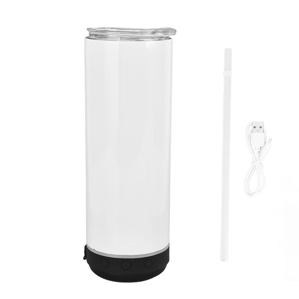 20oz/600ml Tragbarer Musik-Trinkbecher mit abnehmbarem Bluetooth-Lautsprecherbecher Vakuumisolierter Becher für Männer
