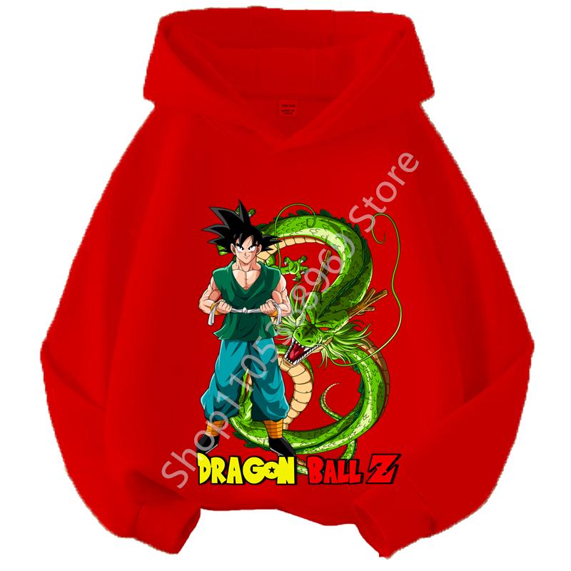 Dragon Ball Chibi Characters Kids Hoodie 100-160 Size 3-12 Years Boys Casual Sporty Children's Sweatshirt
