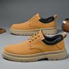 Fashion Genuine Leather Yellow Oxford Shoes British Style Casual Business Shoes Comfortable Formal Dress Footwear Outdoors Walking Shoes