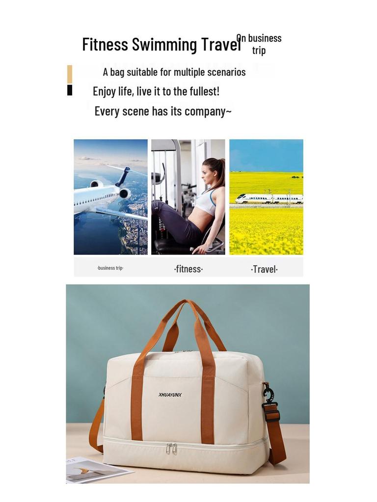 Women's Large Capacity Travel & Shopping Bag - High-End Portable Luggage for Clothes Storage