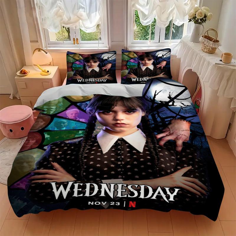 Wednesday Addams Movie Poster Print 3Pcs Bedding Setduvet Cover With 2 Bedropillowcase Home Birthday Gift