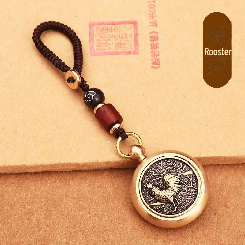 Mosazná klíčenka na auto Zvěrokruh: Kreativní, Unisex přívěsek jako dárek