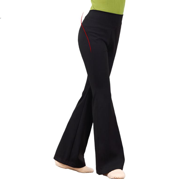 Aiwuge Children's Dance Tights for Girls, Ballet Practice Pants, Latin Dance Leggings, Black, Size 130