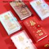 Get Rich Overnight 100 Envelopes Money Saving Challeng Large Capacity Waterproof PU Save Money Mini Binder Saving Challenge Gift