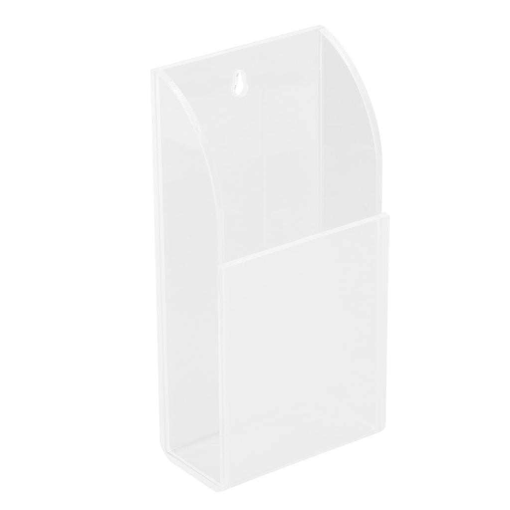 Acryl Fernbedienungshalter Einfache Wandmontage Medien-Organizer Transparent Kosmetikständer 1 Fach