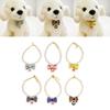 Pet Bowknot Adjustable Collar Cat Jewelry Pendant Princess Pearl Necklace Puppy Collar Decorative Dog Collar Accessories