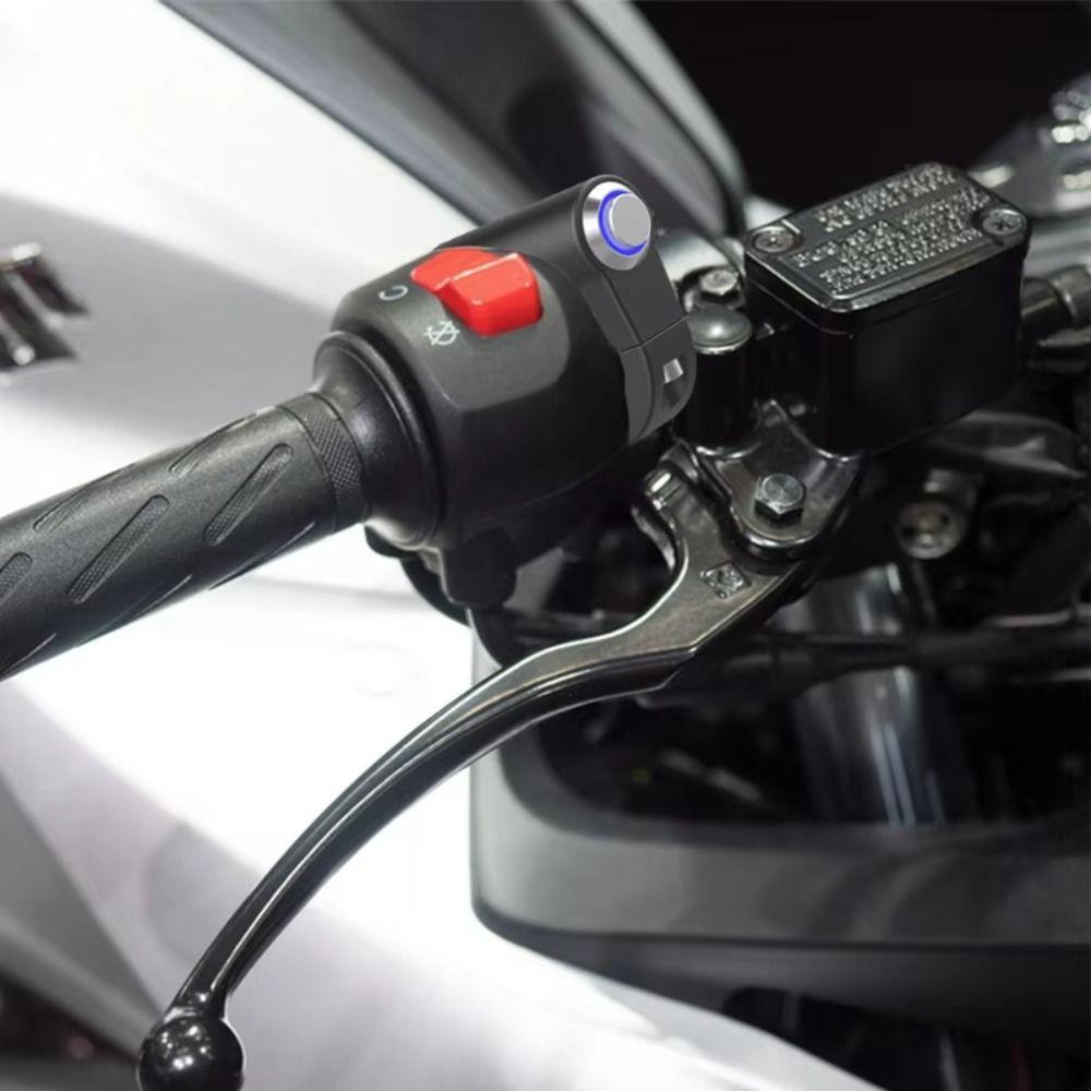 Self-locking Motorcycle Handlebar Switch Aluminum Zinc Zinc Alloy ON/OFF Light Push Button  Motorcycle Tuning