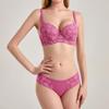 Set Reggiseno in Pizzo Francese Taglie Forti Moda Comodo e Sexy Slip Push-up e Modellante