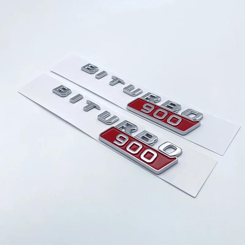 Carro ABS BITURBO 700 800 900 Logotipo Lateral Fender Tronco Corpo Emblema Emblema Decalques Adesivo Para Benz Brabus G Classe G700 G800 G900 W463