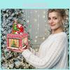 Christmas Santa Red House Theme Gift Box With Coin Bank For Holiday Party Decor