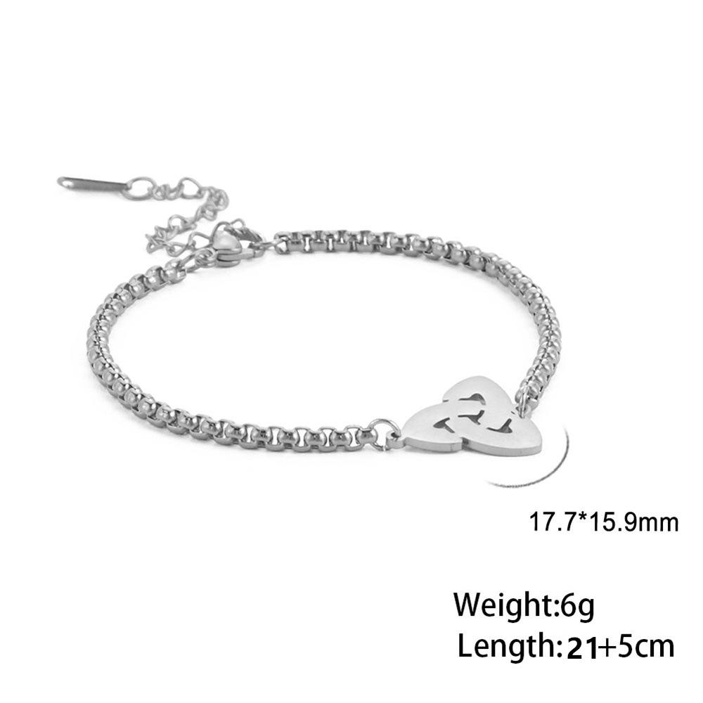 

Браслет из нержавеющей стали с кельтским узлом Sky, браслет с тройным узлом, ювелирный подарок для подруг