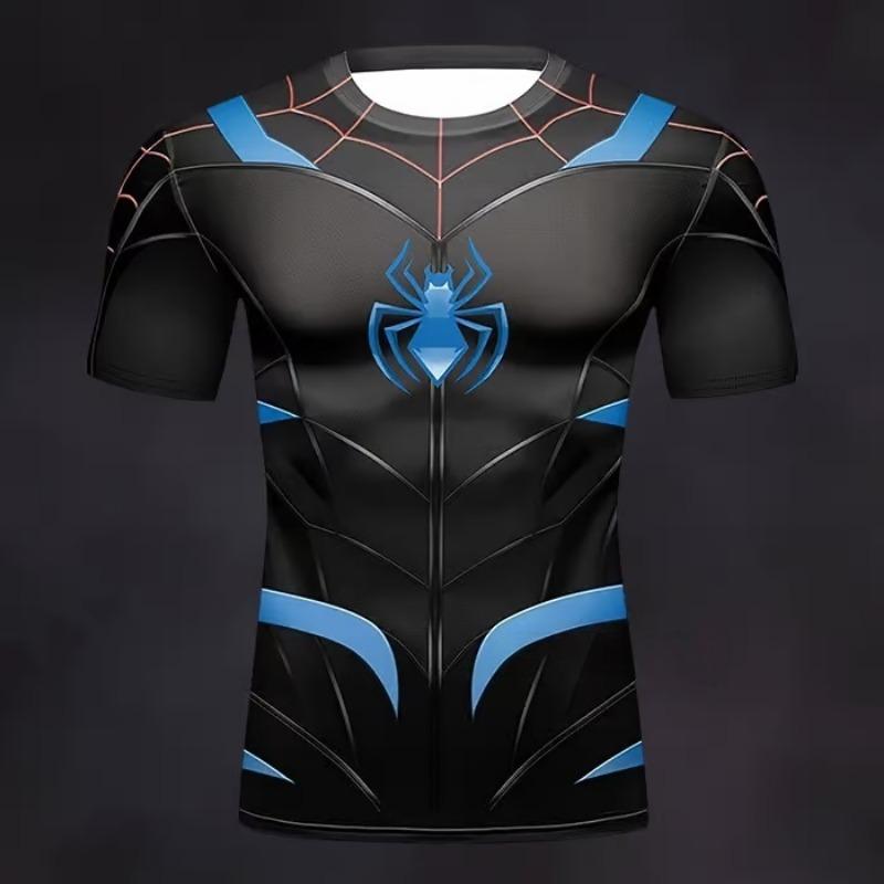 2025/26 New Summer Cosplay Movie Marvel Series Iron Man Fitness Suit 3D Printed Adult and Children's Parent-child Outfit