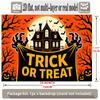 Party Backdrop Halloween Orange Flat Banners Spooky Haunted House Celebrations Wedding Event Photo Background Front Door Decor