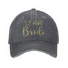 Unite In Gold- Elevate Your Hen Party With The Stylish Team Bride Washed Baseball Cap Sun Trucker Hat Men Women Baseball Caps