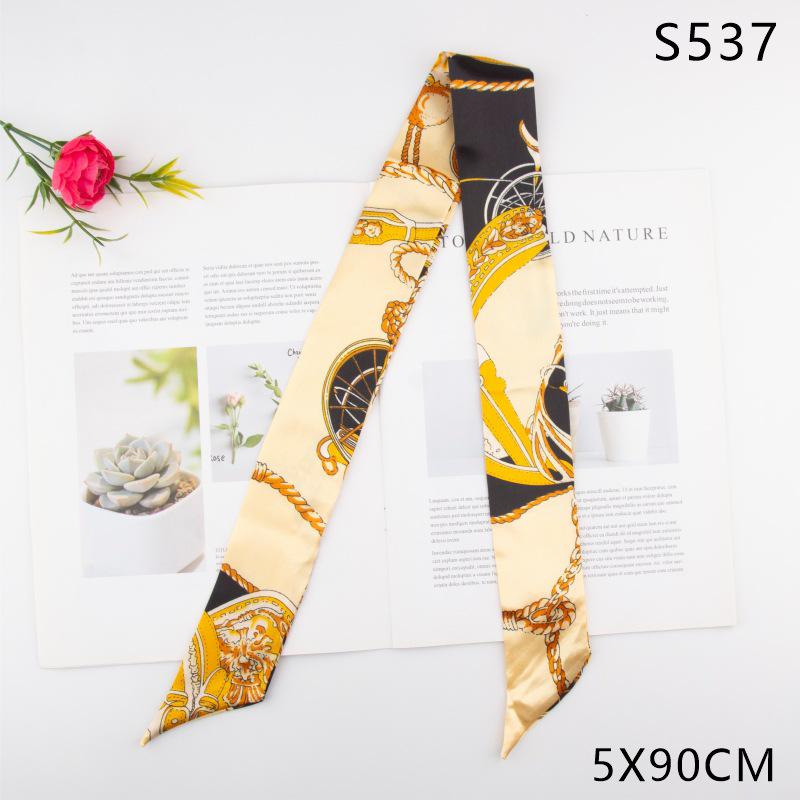 Versatile Vintage Silk Scarf: Hair Tie, Headband, Bag Accessory