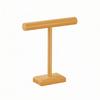 SingleTier Jewelry Stand with Display Rod SpaceSaving Wooden Stable